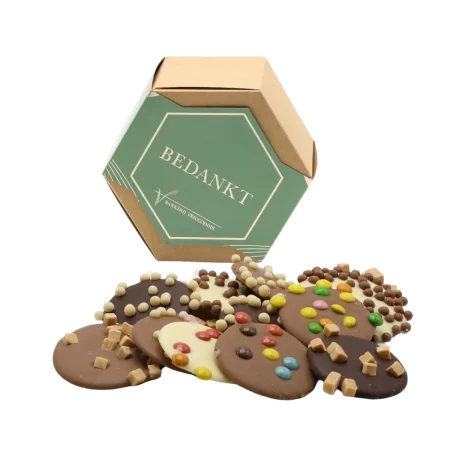Hexagon cadeau doosje "Bedankt"