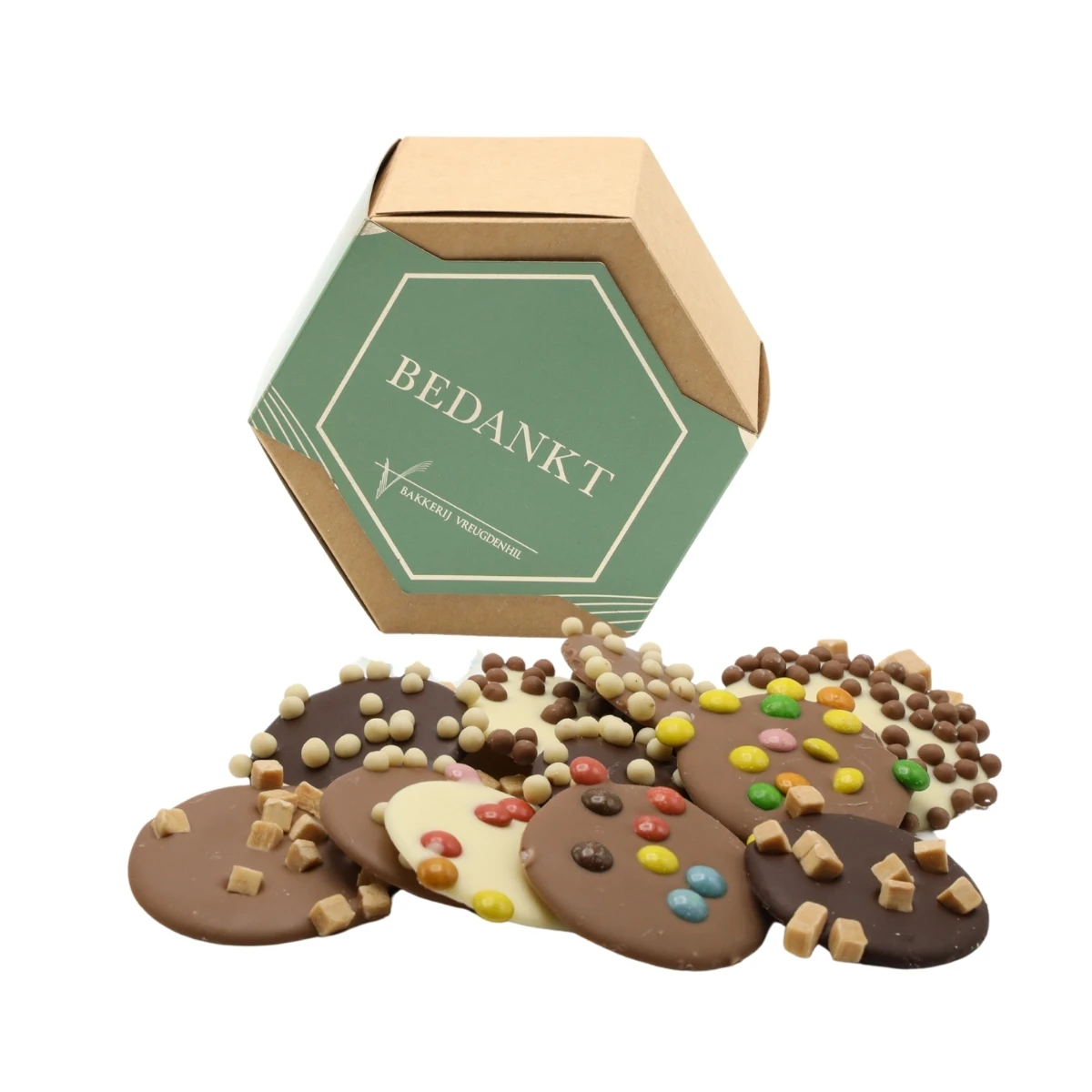 Hexagon cadeau doosje "Bedankt"