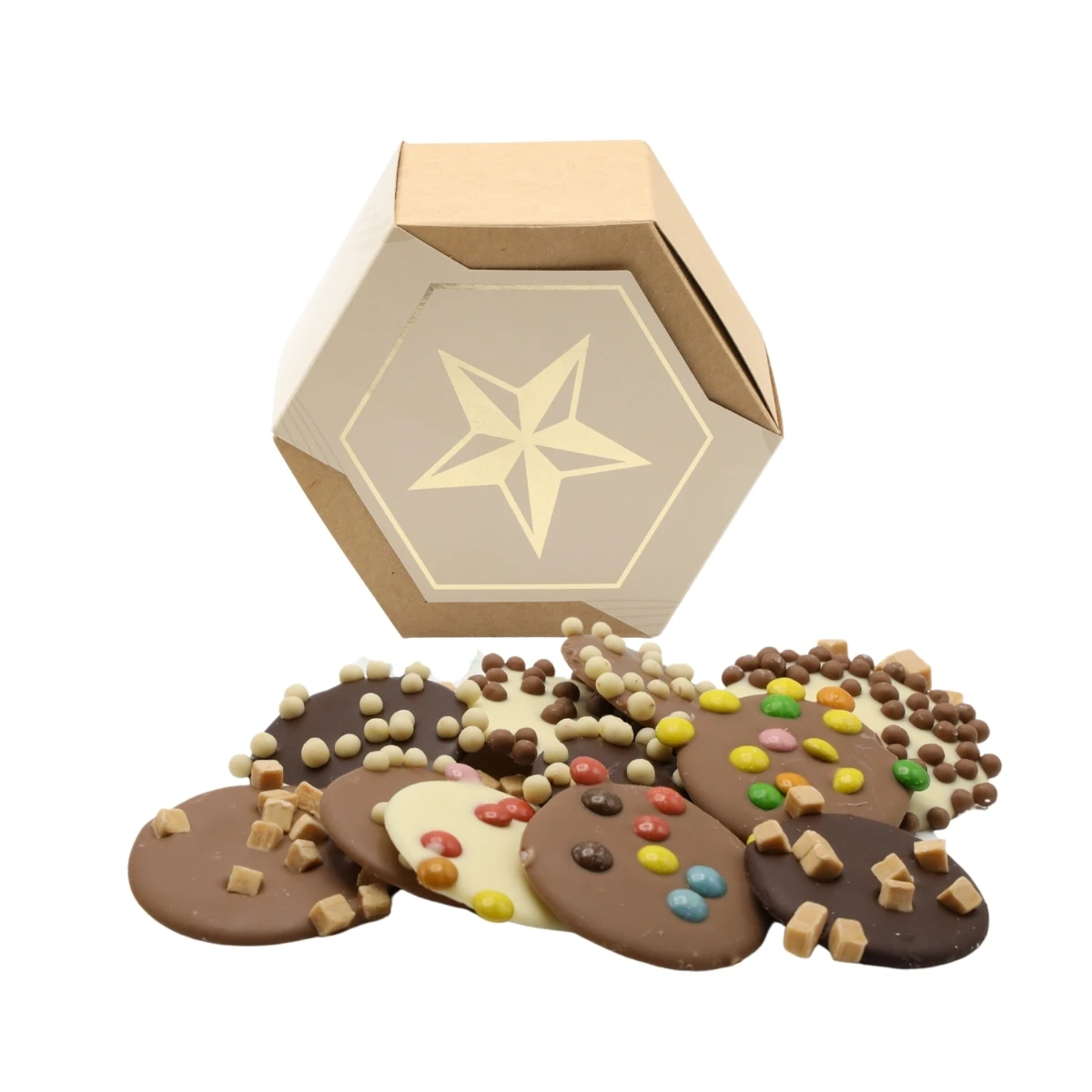 Hexagon cadeau doosje met ster