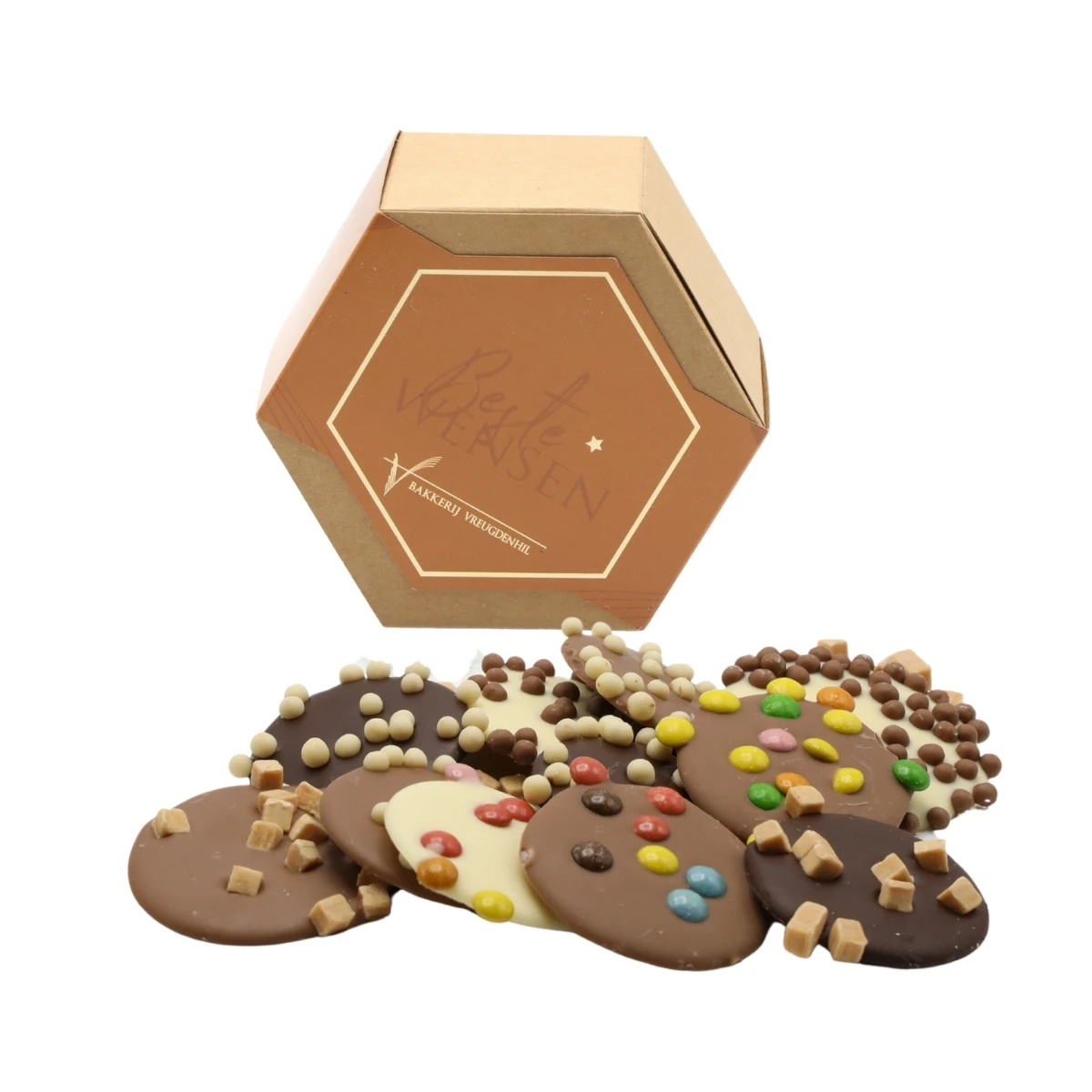 Hexagon cadeau doosje 'beste wensen'