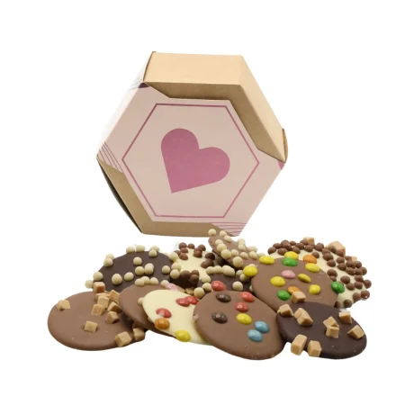 Hexagon cadeau doosje met hartje