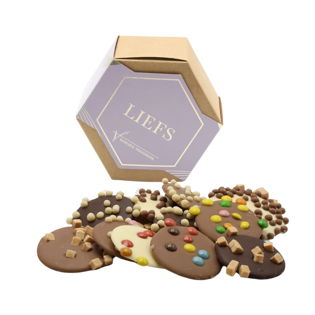 Hexogon cadeau doosje "Liefs" - Afbeelding 2