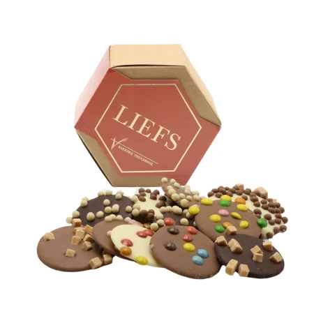 Hexogon cadeau doosje "Liefs"