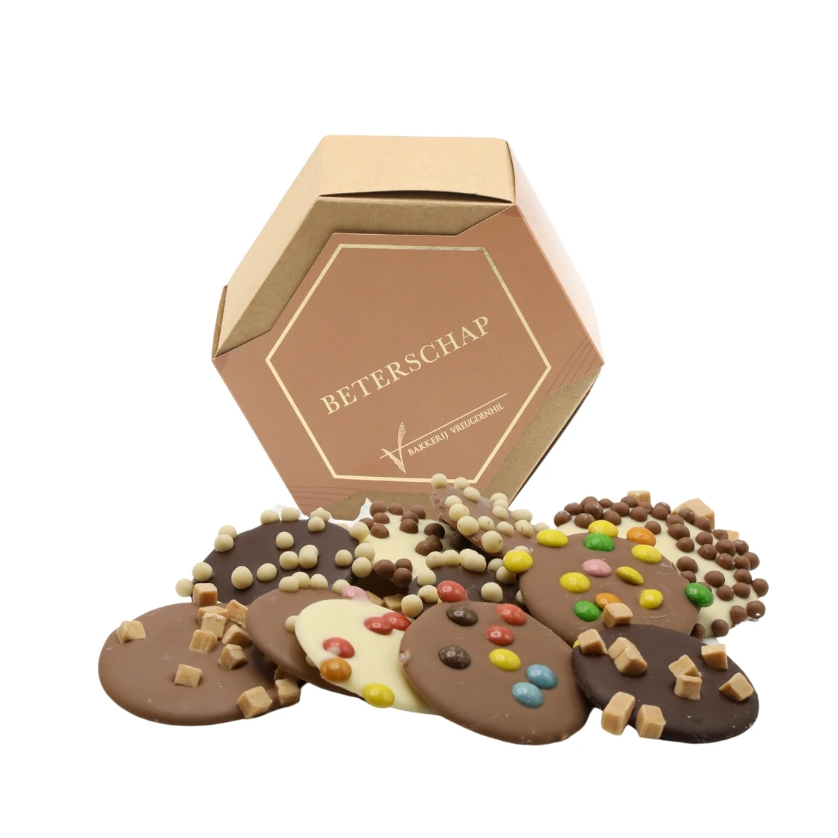 Hexagon cadeau doosje "Beterschap"